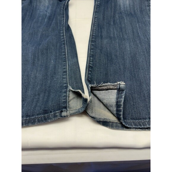 Express Stella Bootcut Jeans Women Sz 4 L Mid Rise Blue Stretch Dark Wash - Picture 2 of 12